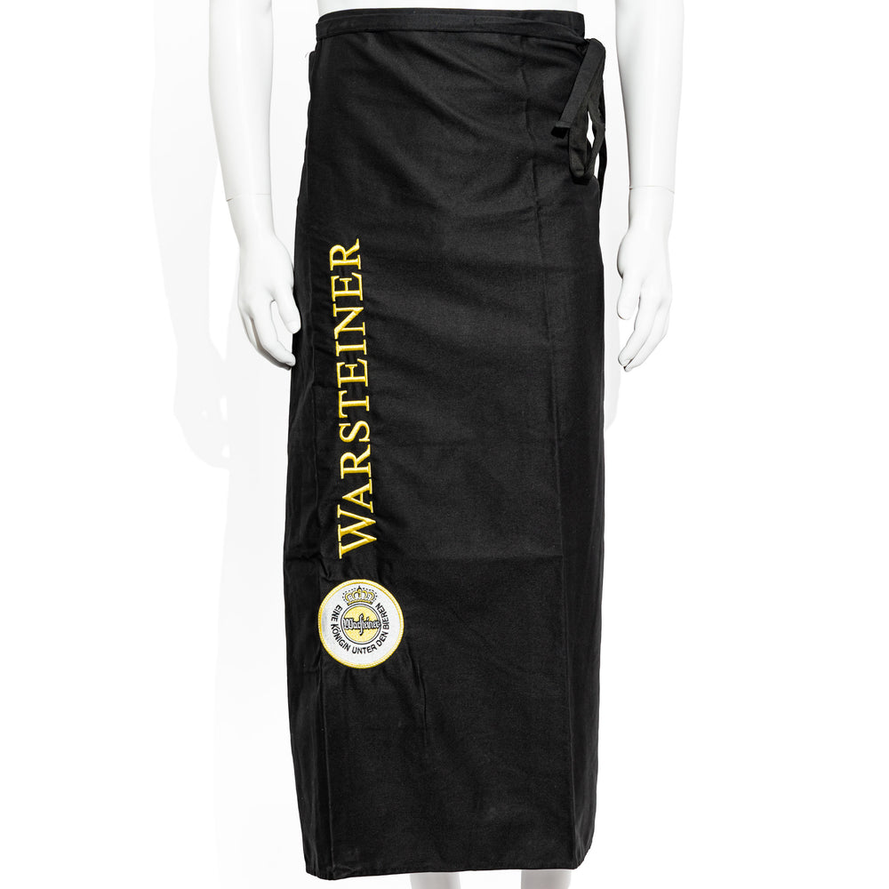 Tablier de serveur « Warsteiner Bier » avec inscription verticale, modèle long, noir