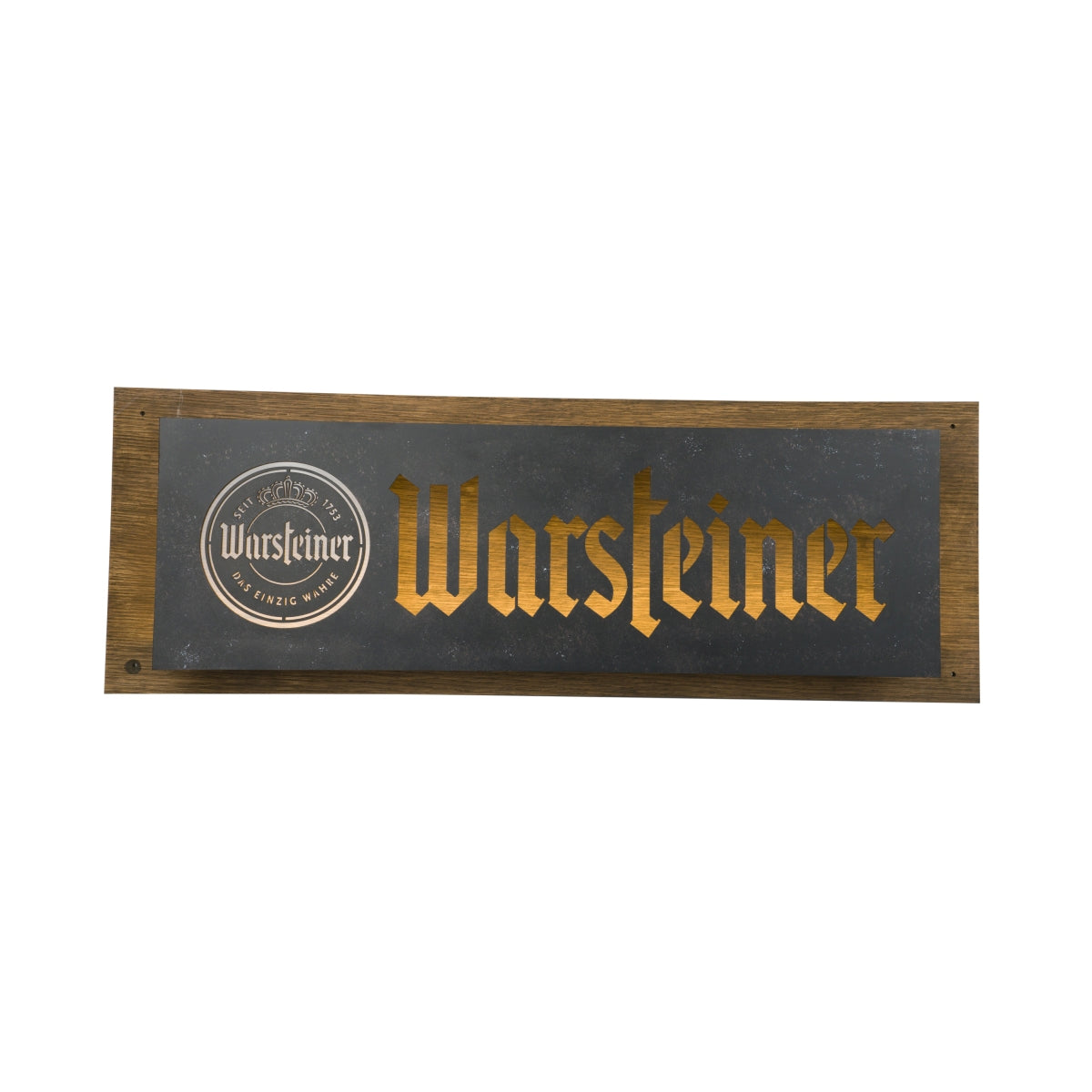 Enseigne lumineuse Warsteiner Bier 70 x 25 cm LED Panneau publicitaire en bois pour mur – Vue 2