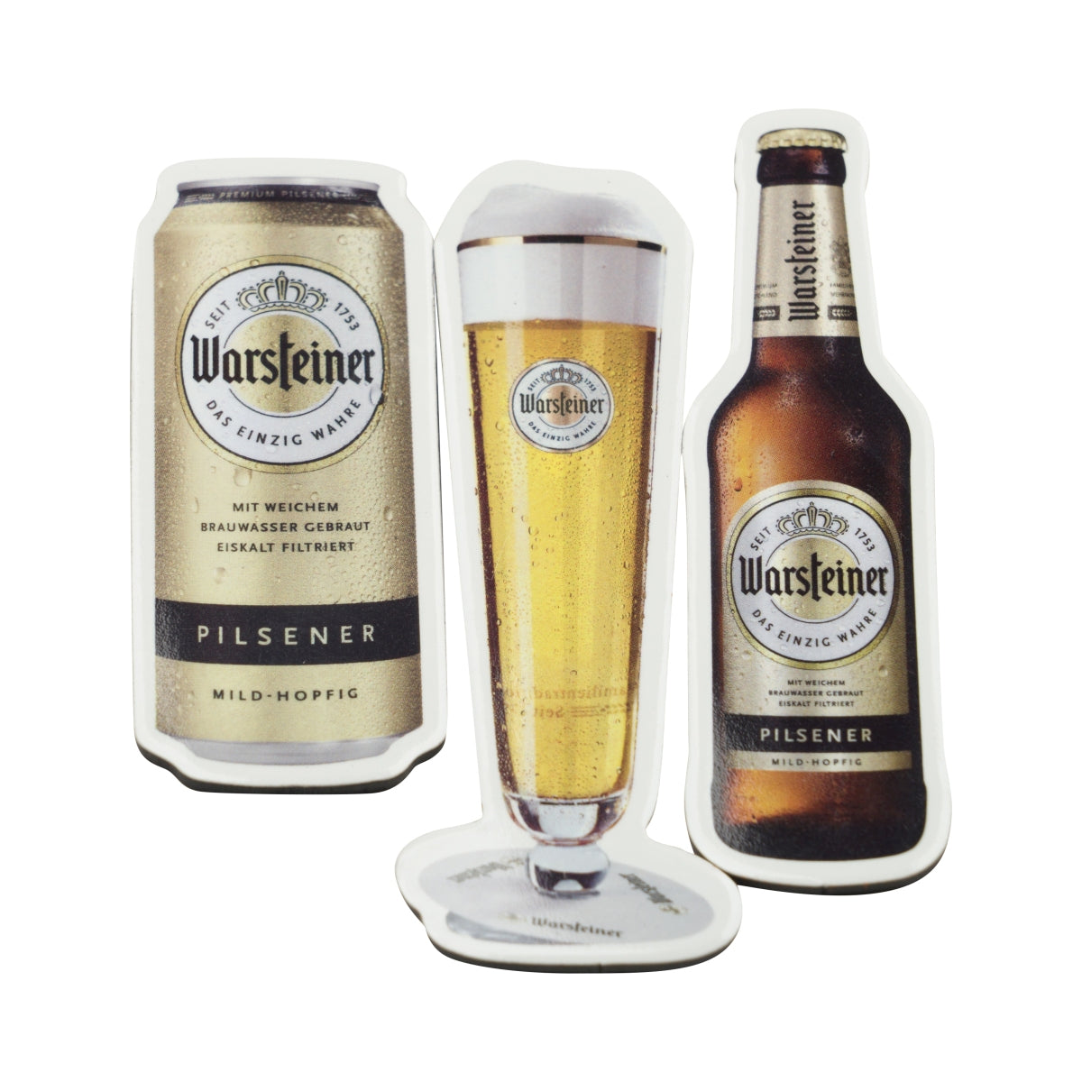 Warsteiner Bière Aimant magnétique pour réfrigérateur Set 4 pièces Souvenir Tableau mural Bar – Vue 2