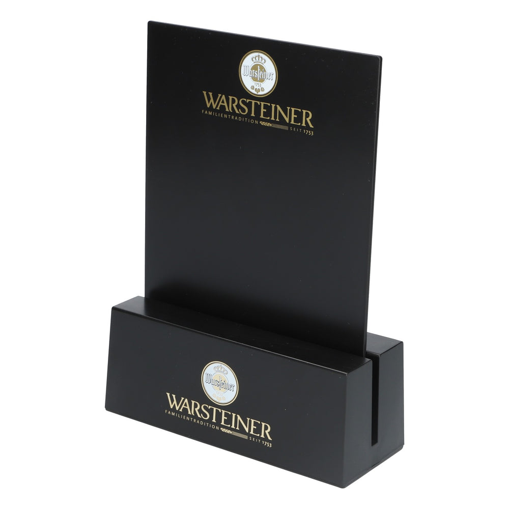 Warsteiner Présentoir de table Porte-menu Tableau noir Porte-carte Gadstro
