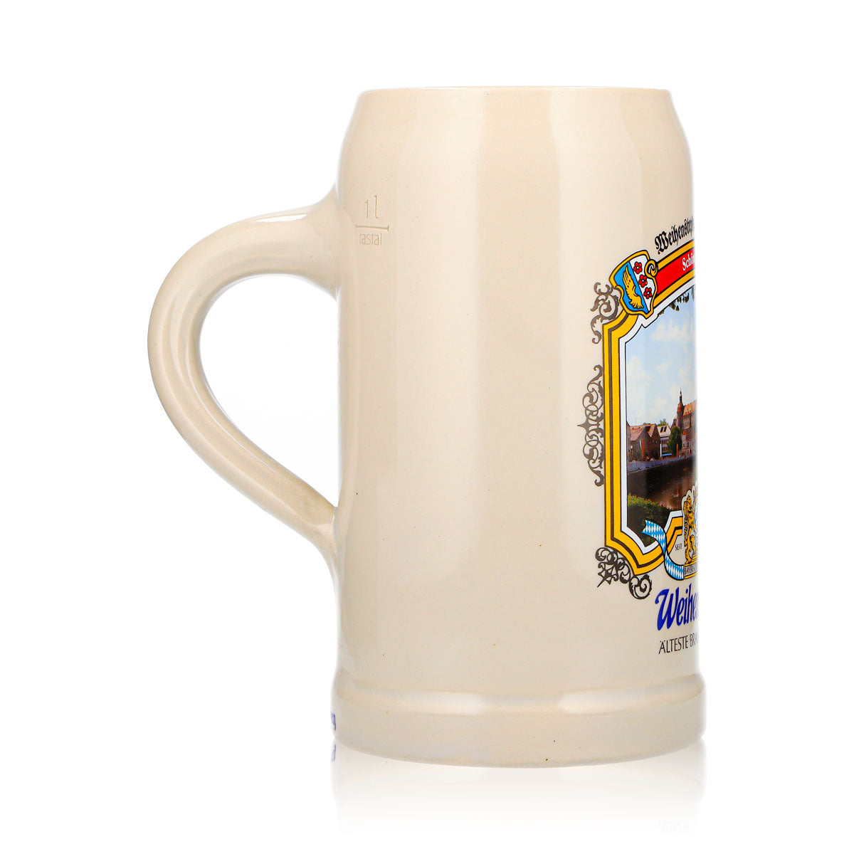 Verre à bière Weihenstephan, chope en terre cuite, chope de mesure, chope de l'année 1991, chope à bière en terre cuite, Seidel – Vue 4