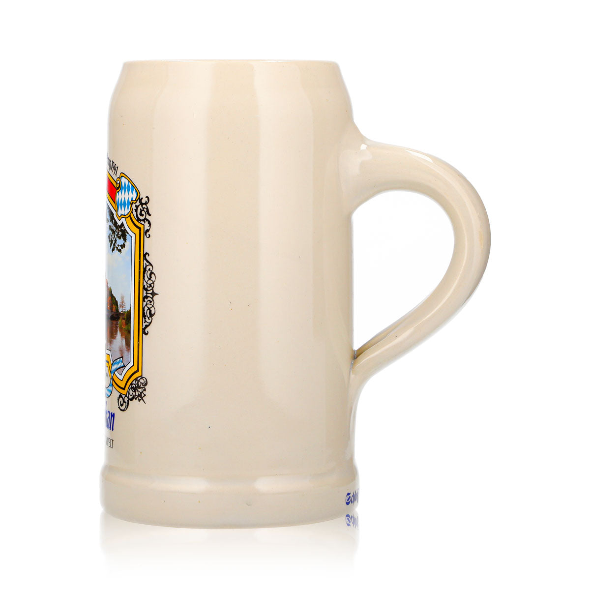 Verre à bière Weihenstephan, chope en terre cuite, chope de mesure, chope de l'année 1991, chope à bière en terre cuite, Seidel – Vue 6
