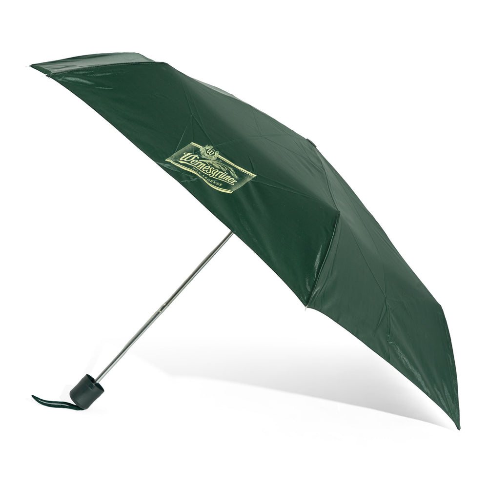 Verre à bière Wernesgrüner, parapluie en tissu mélangé, parapluie de poche vert
