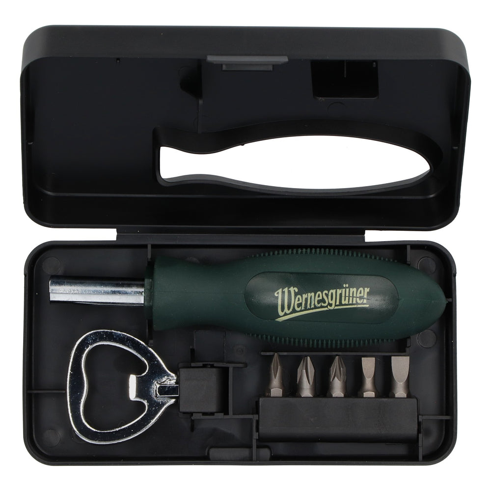 Coffret de tournevis Wernesgrüner avec décapsuleur et jeu d'embouts – Cadeau