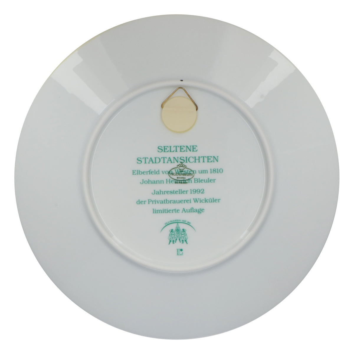 Assiette en porcelaine Wicküler Pilsener Bier 1992 Vues rares de la ville – Vue 3