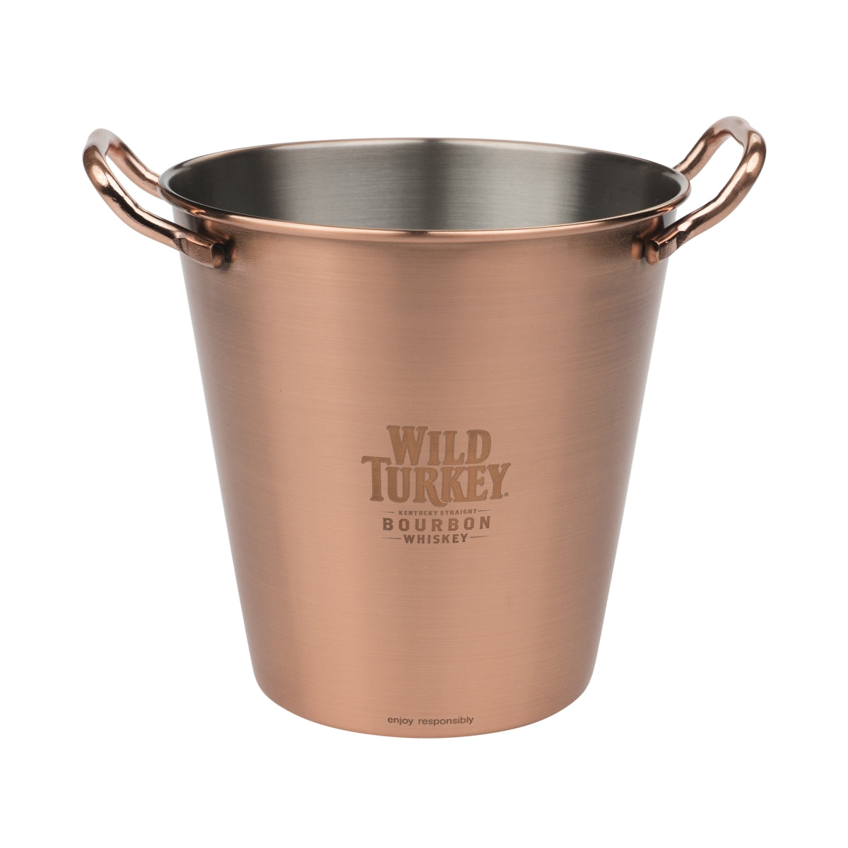 Wild Turkey Whiskey Refroidisseur 3 l Récipient à glaçons en acier inoxydable Seau à bouteilles