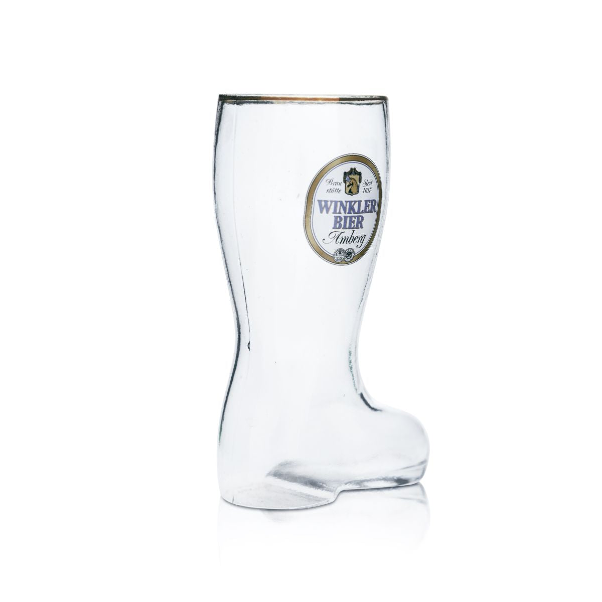 Winkler Amberg verre à bière 0,35l botte bord doré verres brasserie collectionneur amateur – Vue 2