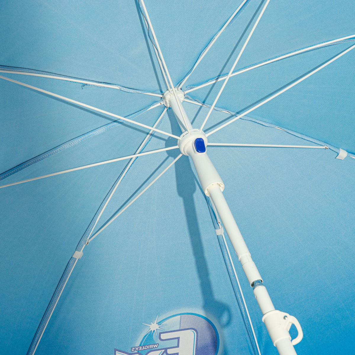 Parasol pliant Wrigley's Chewing Gum Parasol de plage Protection solaire Bleu – Vue 4
