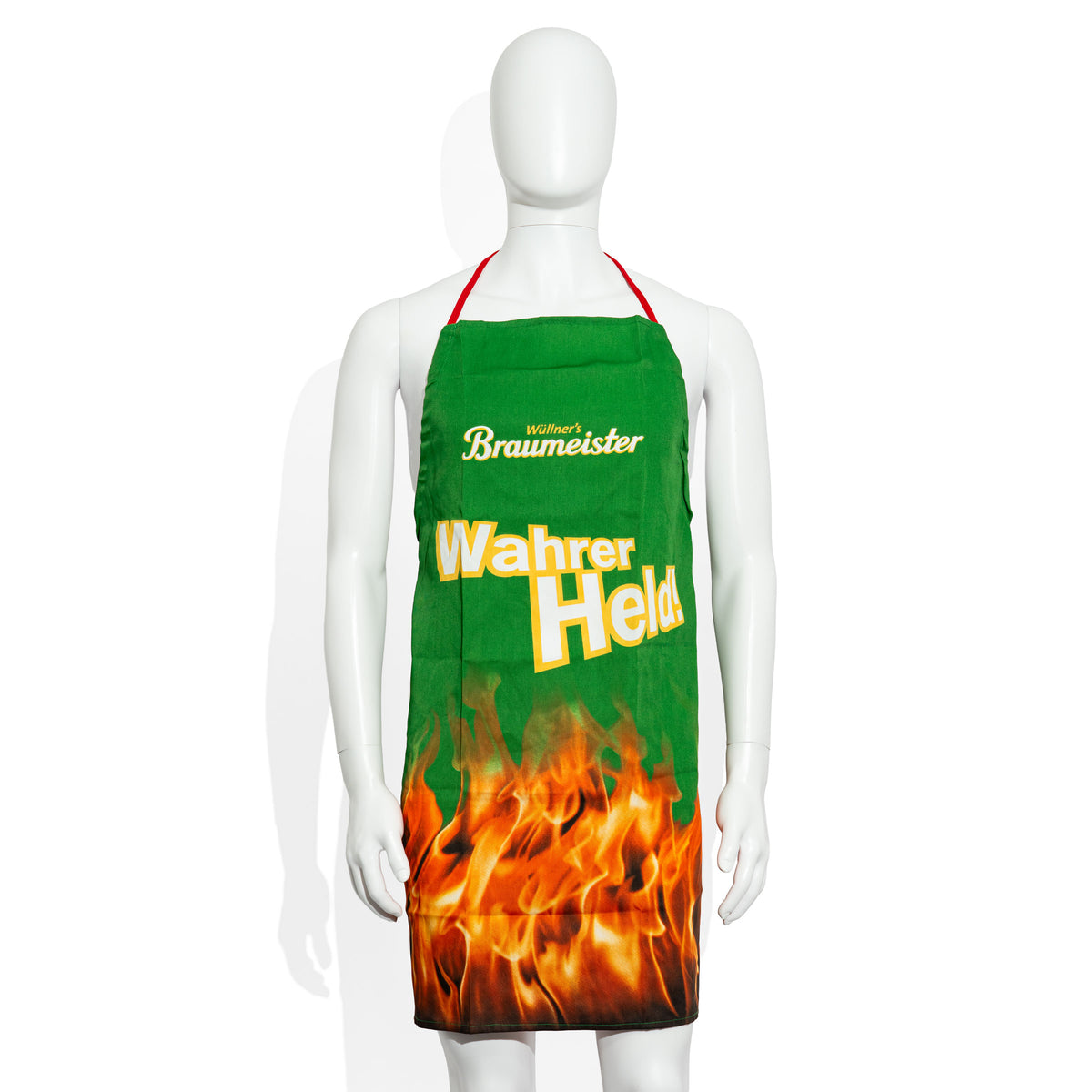 Tablier de barbecue en tissu mélangé « Wüllners Braumeister » avec motif de verre à bière