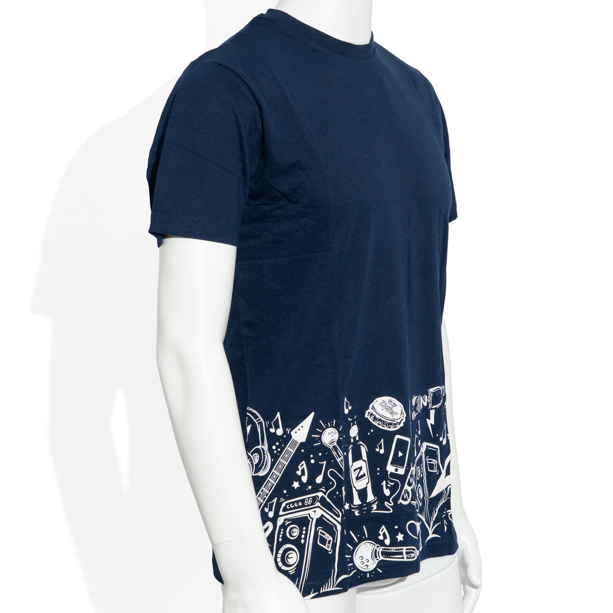 Verre à bière Zipfer, taille M ; t-shirt en coton bleu pour homme, taille M – Vue 2