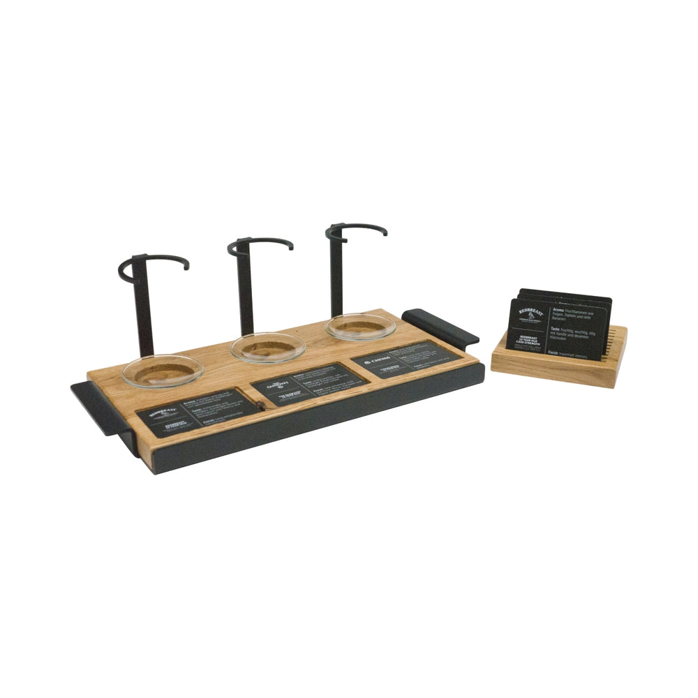1 Aberlour Whiskey Glorifier Petit 3xporte-verres + 3xrecettes Noir/Marron Bois/Métal neuf