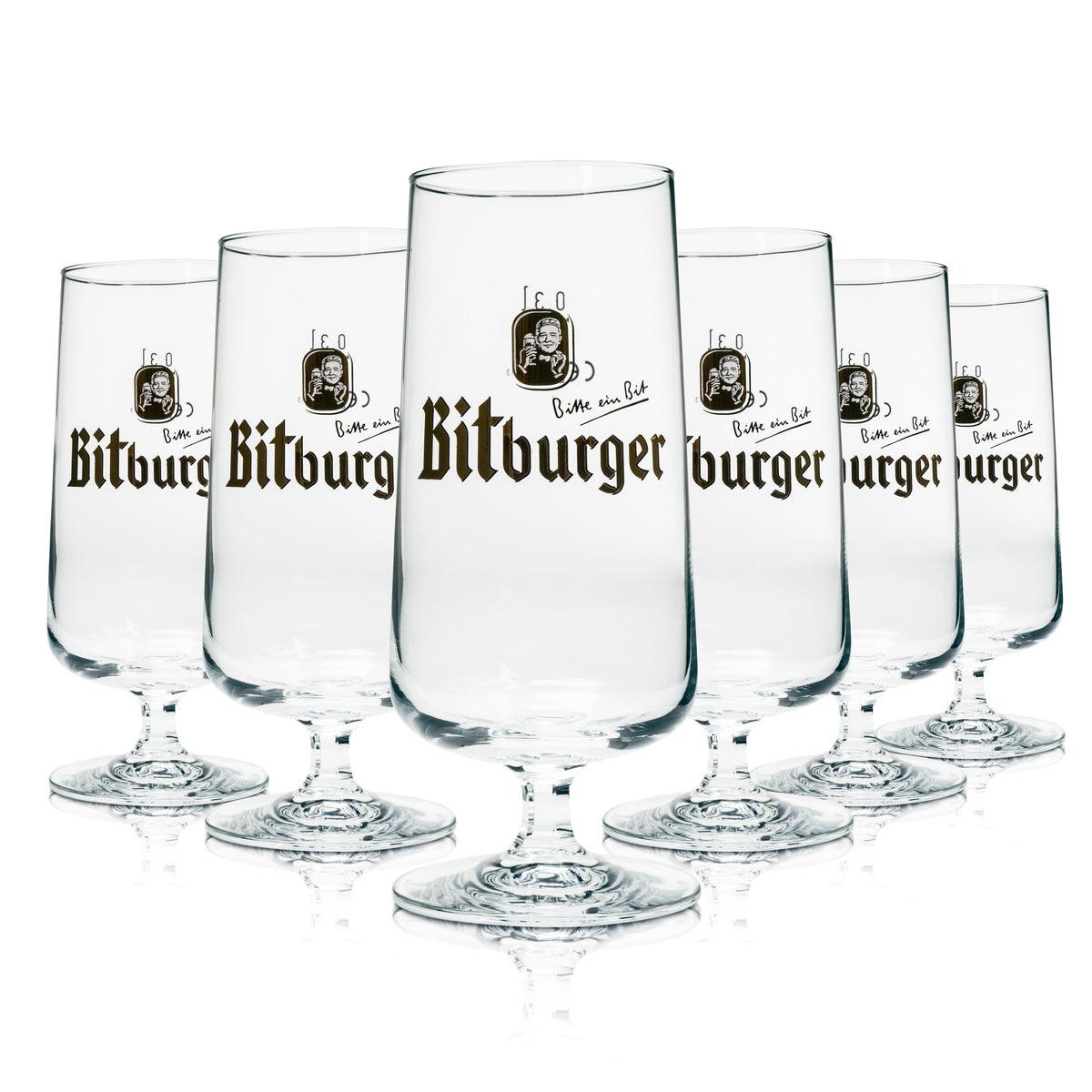 6 verres à bière Bitburger de 0,3 l, modèle Rastal – Vue 4