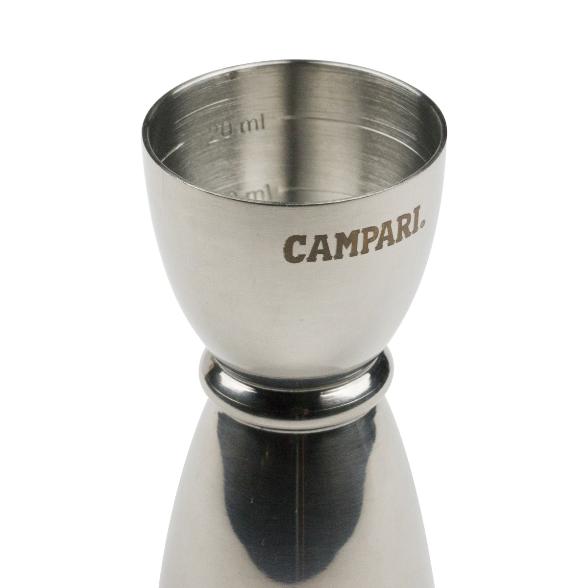 1 doseur à liqueur Campari Jigger en acier inoxydable argenté 1+1,5+2+3 cl, chêne, neuf – Vue 3