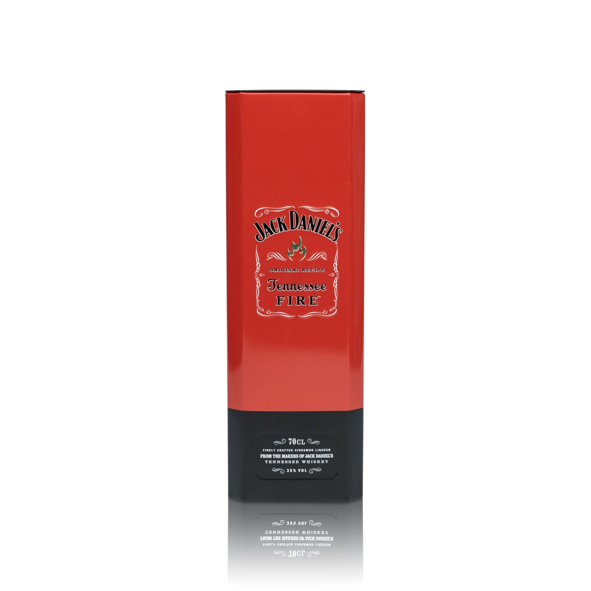1 Jack Daniels Whiskey Boîte métallique Fire Tin-Box Rouge Tôle neuve – Vue 2