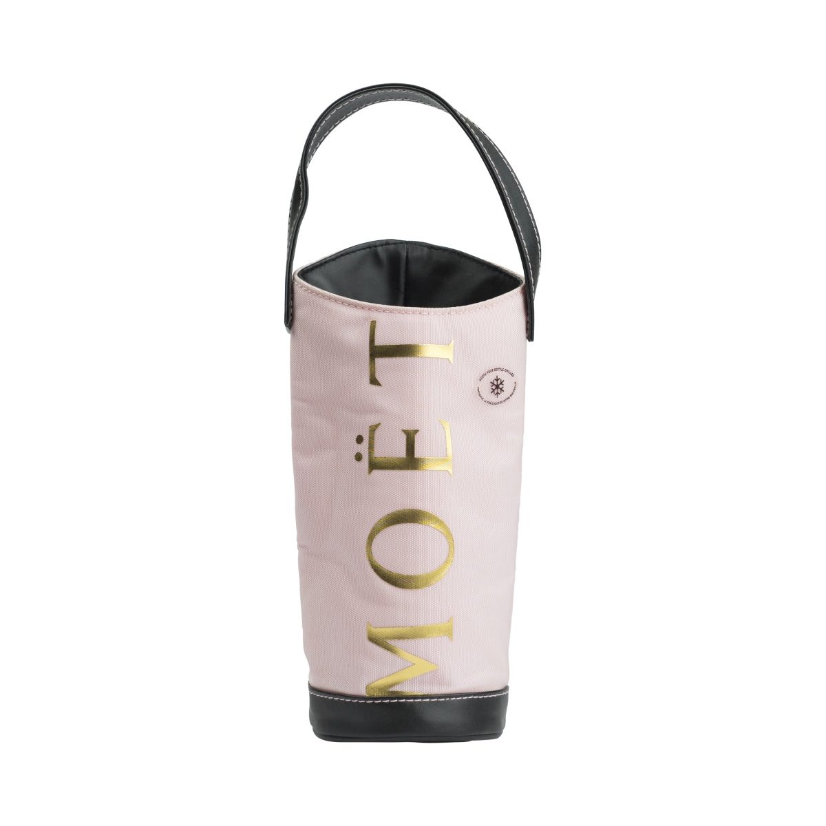 1 sac de transport pour bouteille de champagne Moët & Chandon avec poignée et emblème, rose/noir, pour bouteilles de 0,7 l, neuf