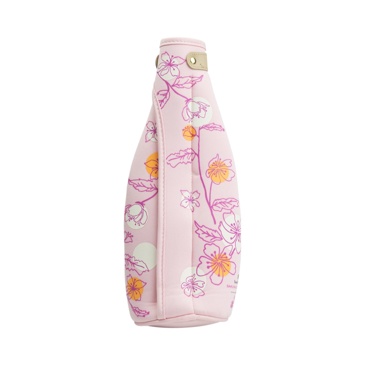 1 housse pour bouteille de champagne Veuve Clicquot Housse/sac Motif fleurs roses 0,7 L Fermeture à glissière + bouton Neuf – Vue 2