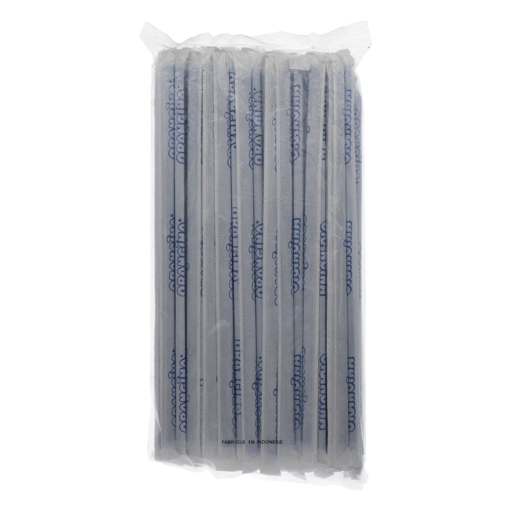 100 pailles pliables pour jus Orangina, 0,5 x 22 cm, bleues, emballées individuellement