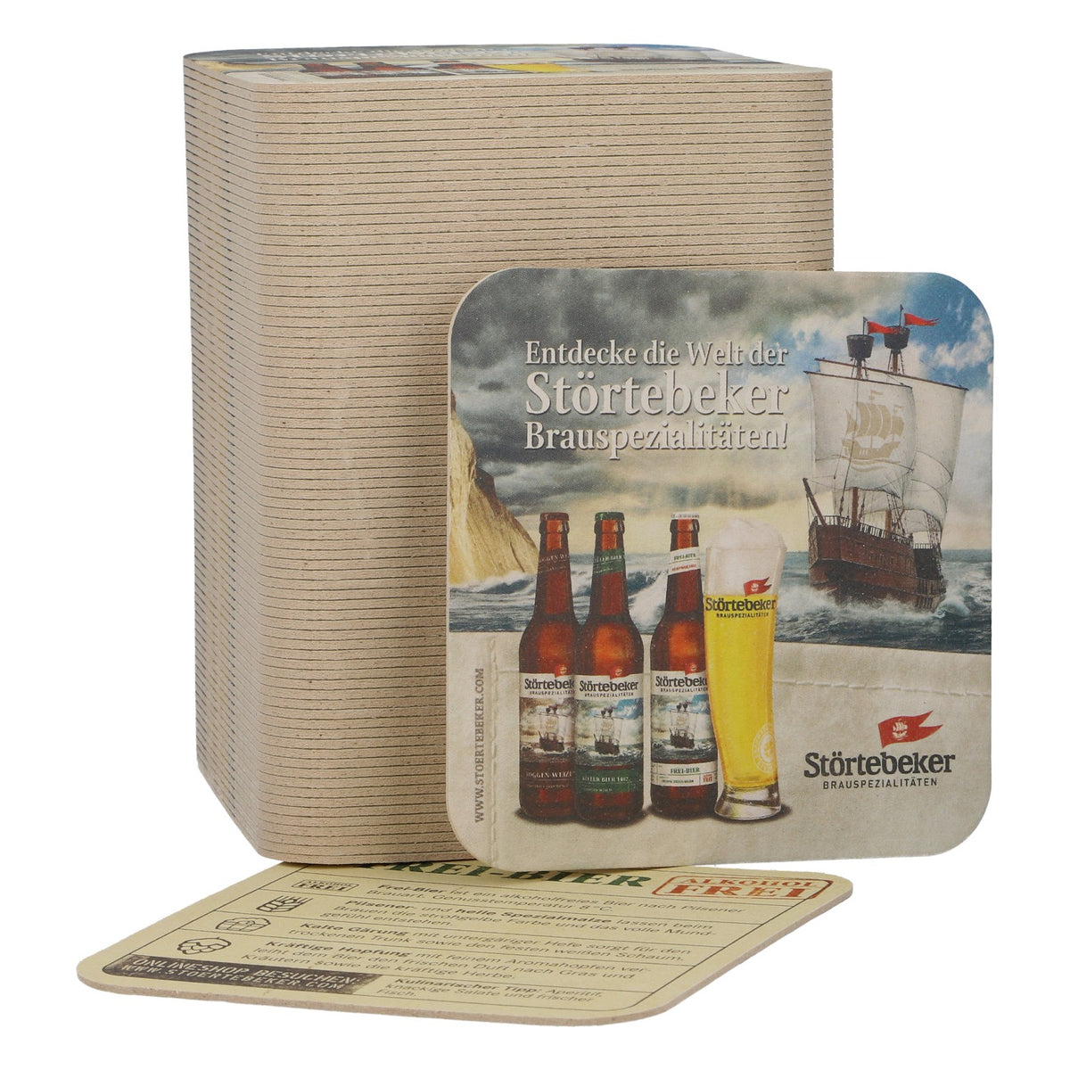 100 sous-verres « Störtebeker » avec bière gratuite – NEUF – Accessoires pour la restauration et les bars