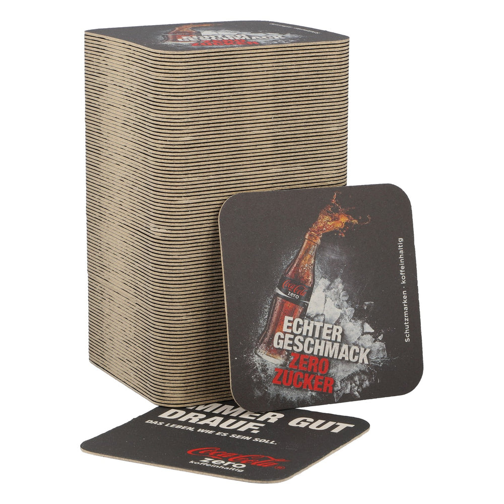 100 sous-verres Coca Cola « Immer gut drauf » (Toujours de bonne humeur)