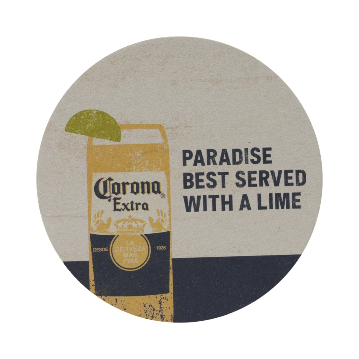 100x sous-verres Corona en feutre pour bière, blanc, extra – Vue 2