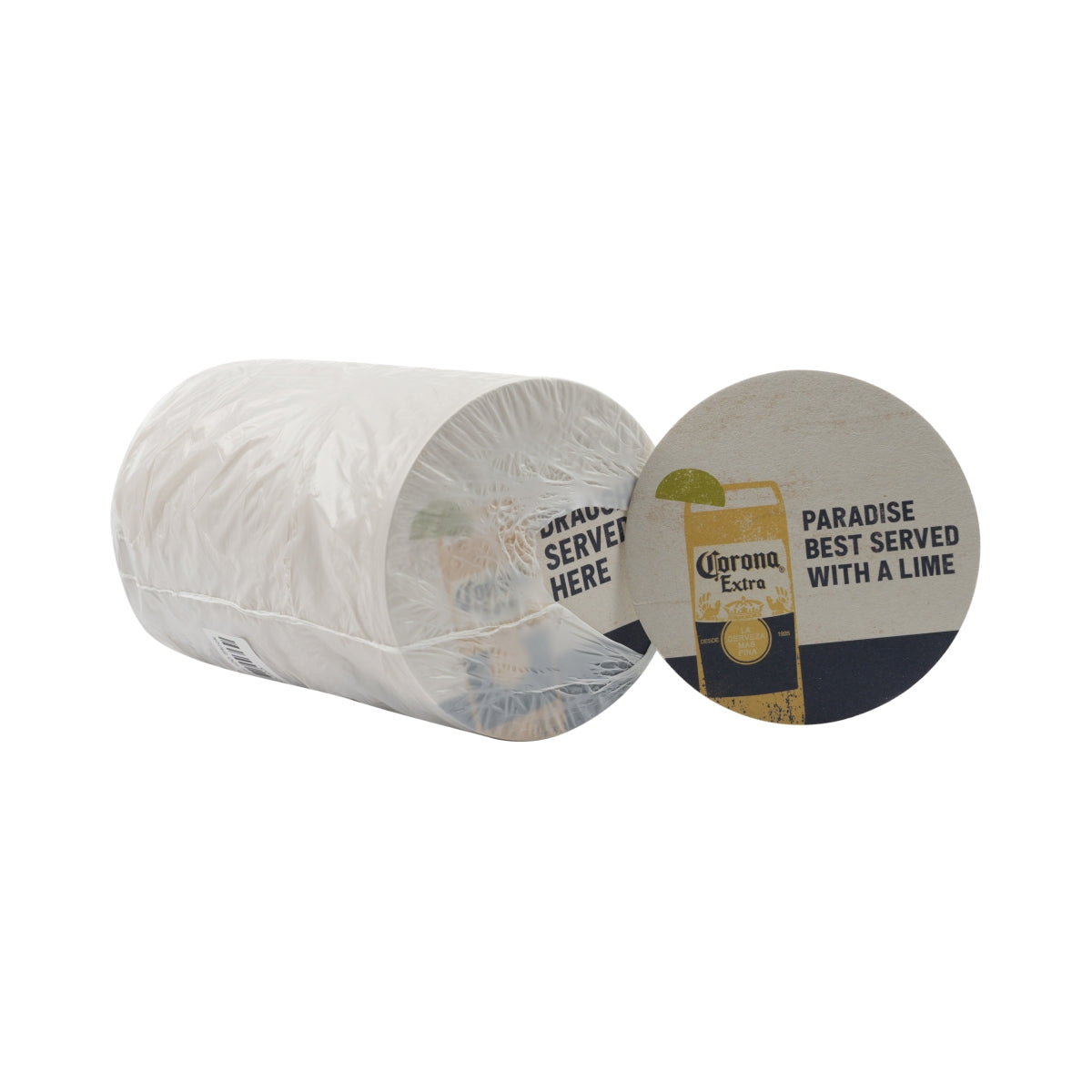 100x sous-verres Corona en feutre pour bière, blanc, extra – Vue 3