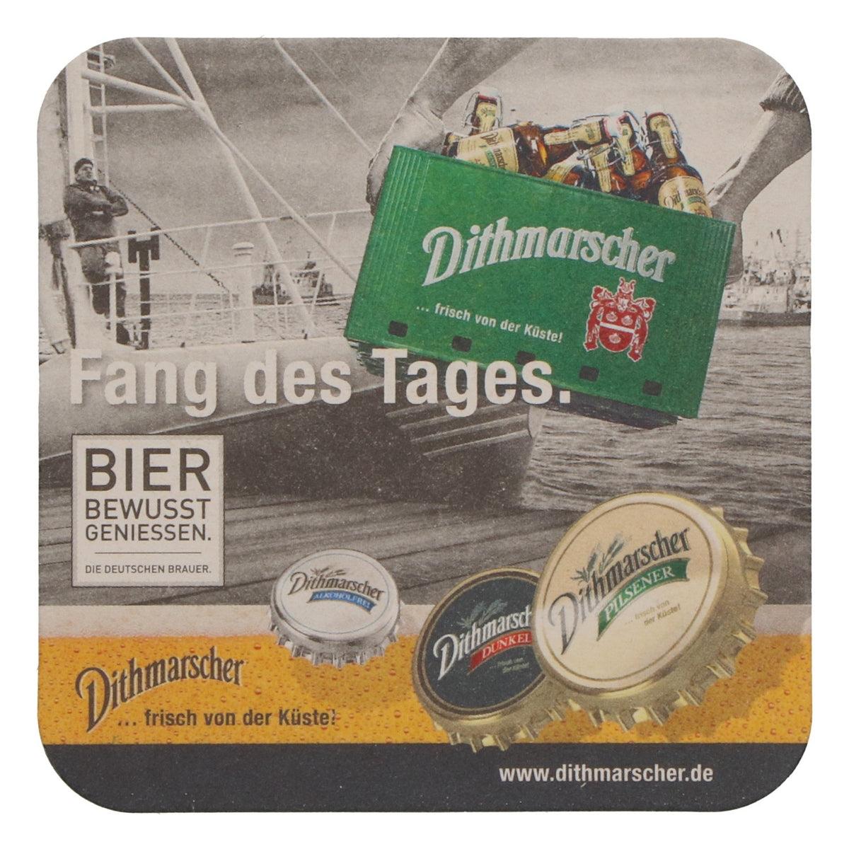 100 sous-verres à bière « Dithmarscher » – « La prise du jour » – Accessoires de bar – Vue 4