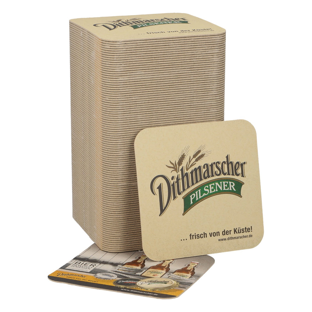 100 sous-verres à bière « Dithmarscher » – Modèle « Festmacher » – Original – Côte