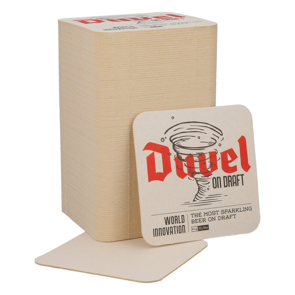 100 sous-verres Duvel sous-verres sous-verres en verre accessoires de bar 9,3 x 9,3 cm