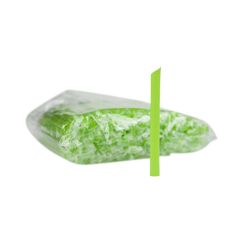 100 pailles jetables Bubble Tea vertes 15 cm Jumbo pailles larges et épaisses