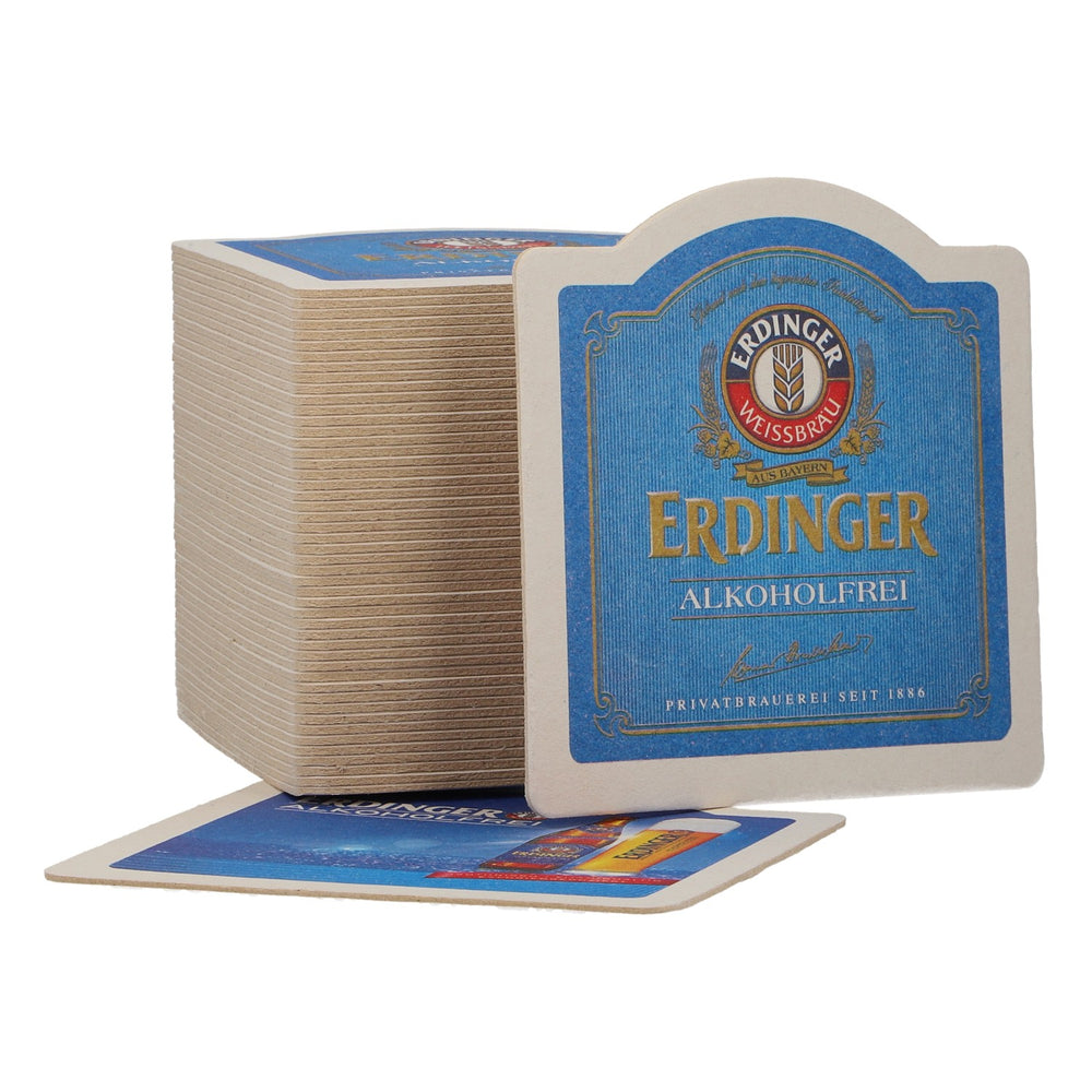 100 sous-verres Erdinger Weissbräu sans alcool, bleus