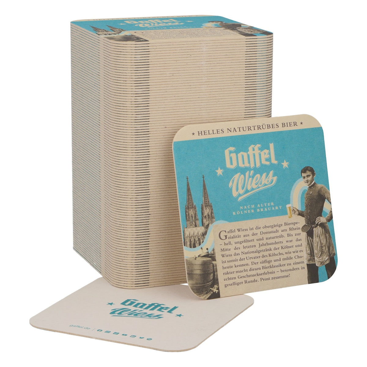 100x sous-verres Gaffel Bier sous-verres en verre accessoires de bar Wiess