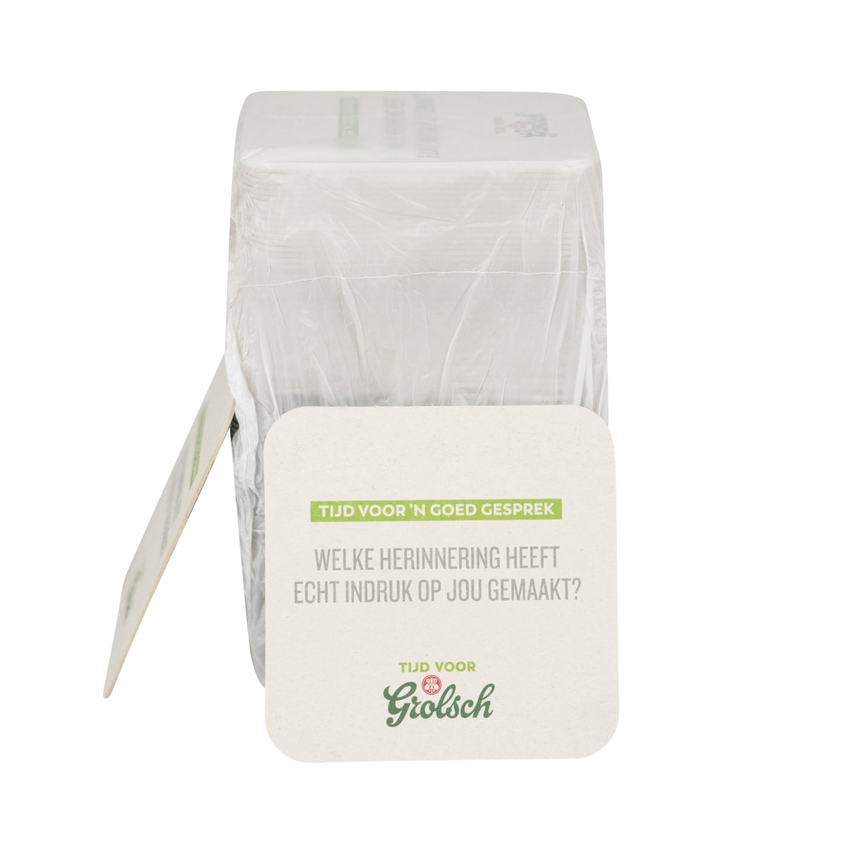 100 sous-verres Grolsch carrés 9 x 9 cm avec protection anti-gouttes – Vue 3