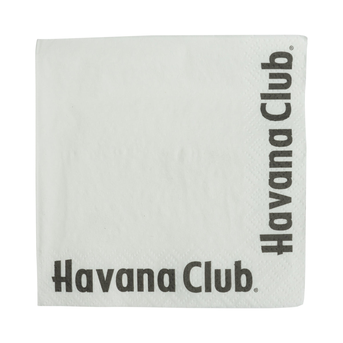 100 serviettes en papier Havana Club Rum blanches pour restaurants et bars – Vue 2