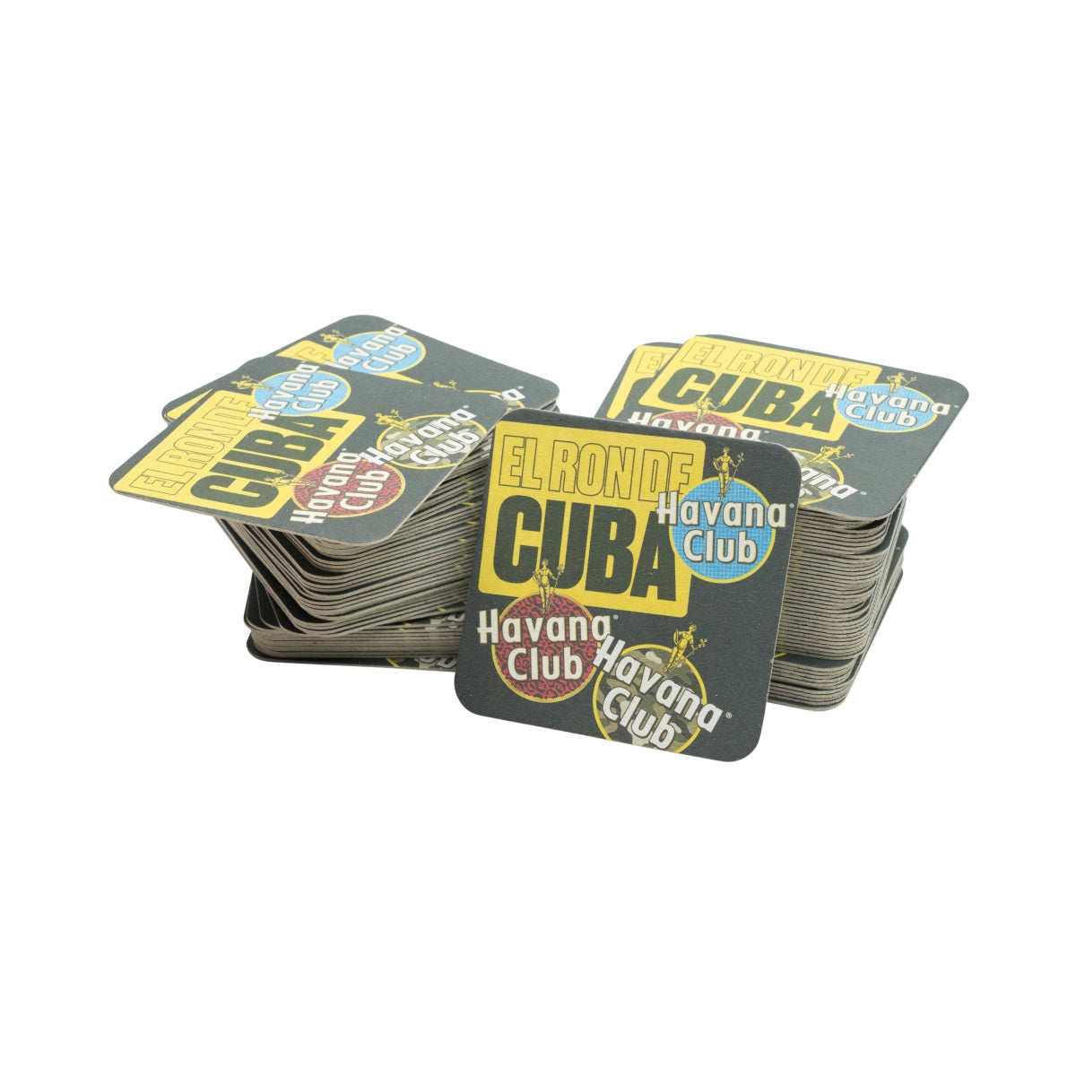 100 sous-verres Havana Club Rum, noir, 9 x 9 cm, « Tigre » – Vue 2