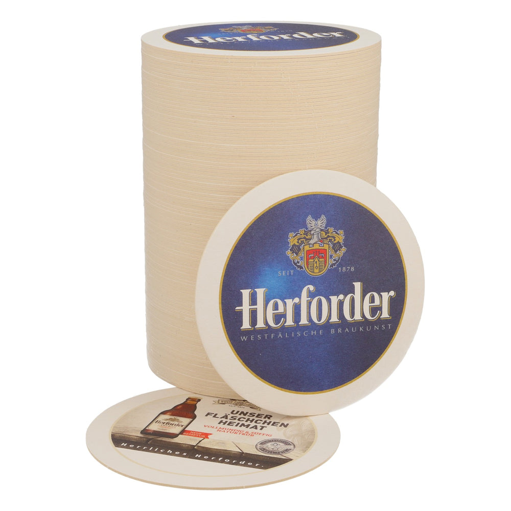 100 sous-verres de la brasserie Herforder Brauerei  « Unser Fläschchen Heimat » (Notre petite bouteille locale)