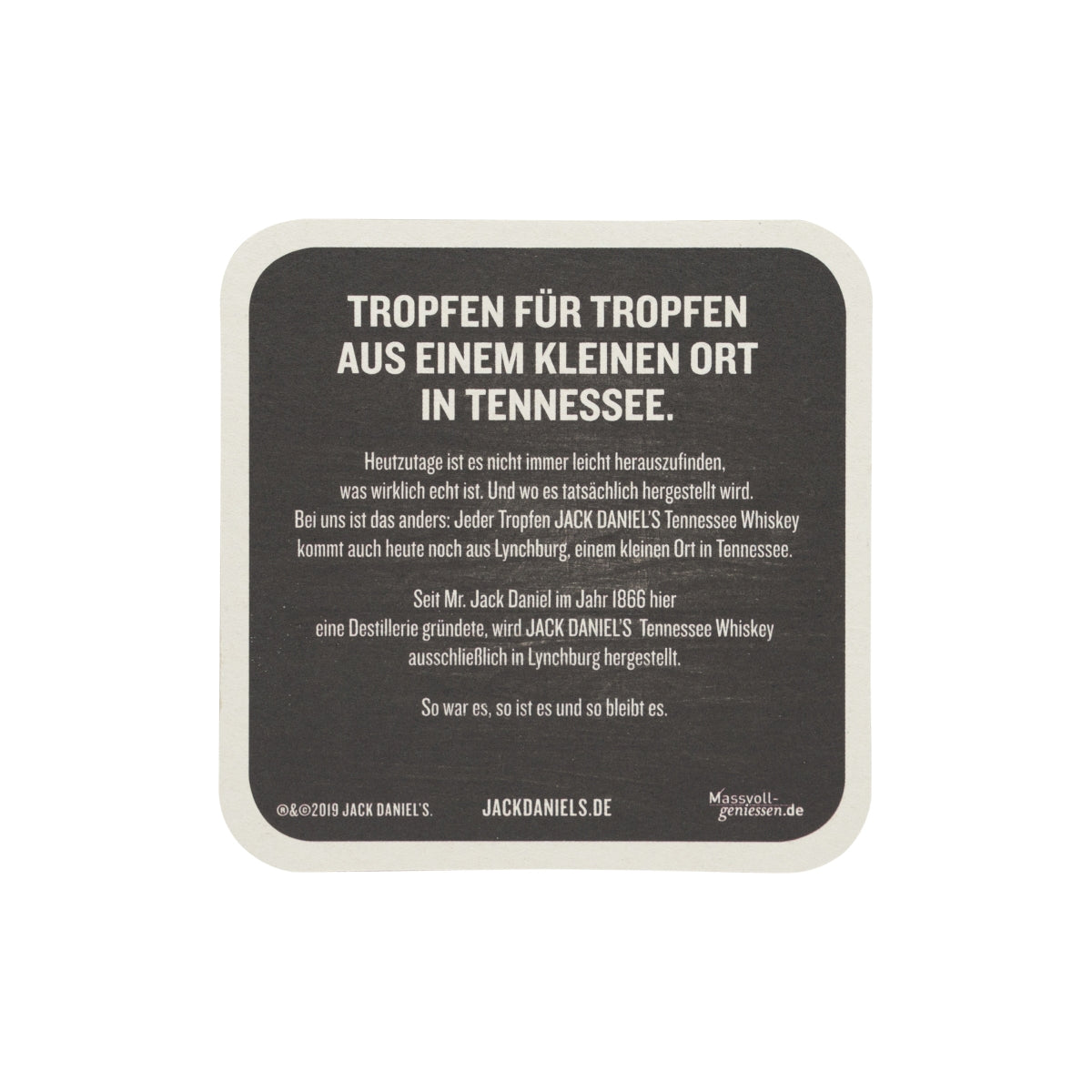 100 sous-verres Jack Daniels Whiskey Just Ask For Jack en feutre – Vue 3