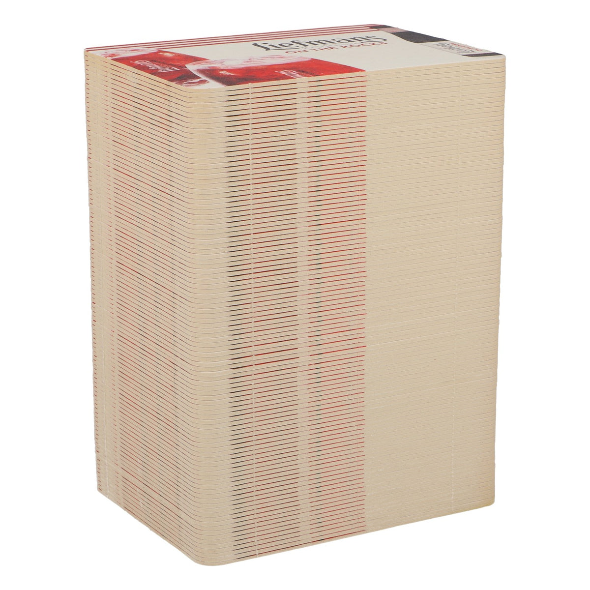 100 sous-verres Liefmans sous-verres en verre accessoires de bar 11x8 cm rouge/blanc – Vue 2