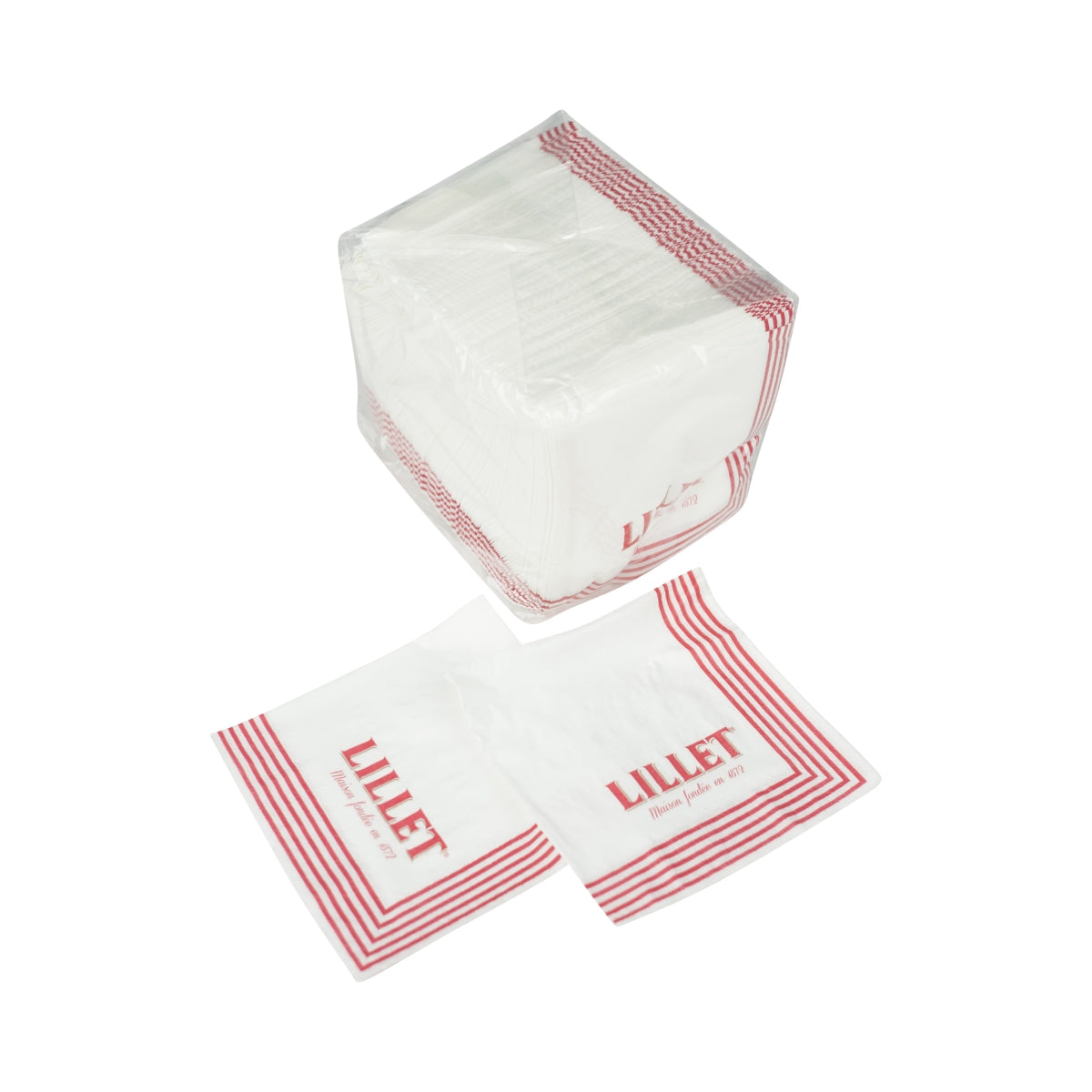 100x Lillet Serviettes Sous-verres Anti-gouttes Serviette 24x24cm Gastronomie Boissons