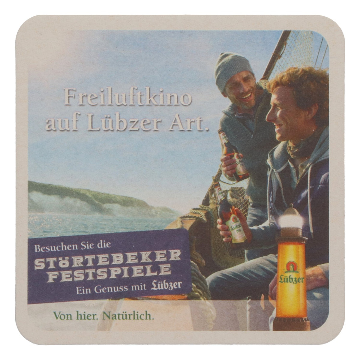 100 sous-verres « Lübzer Bier » : cinéma en plein air à la manière de Lübze, nouveau bar – Vue 4
