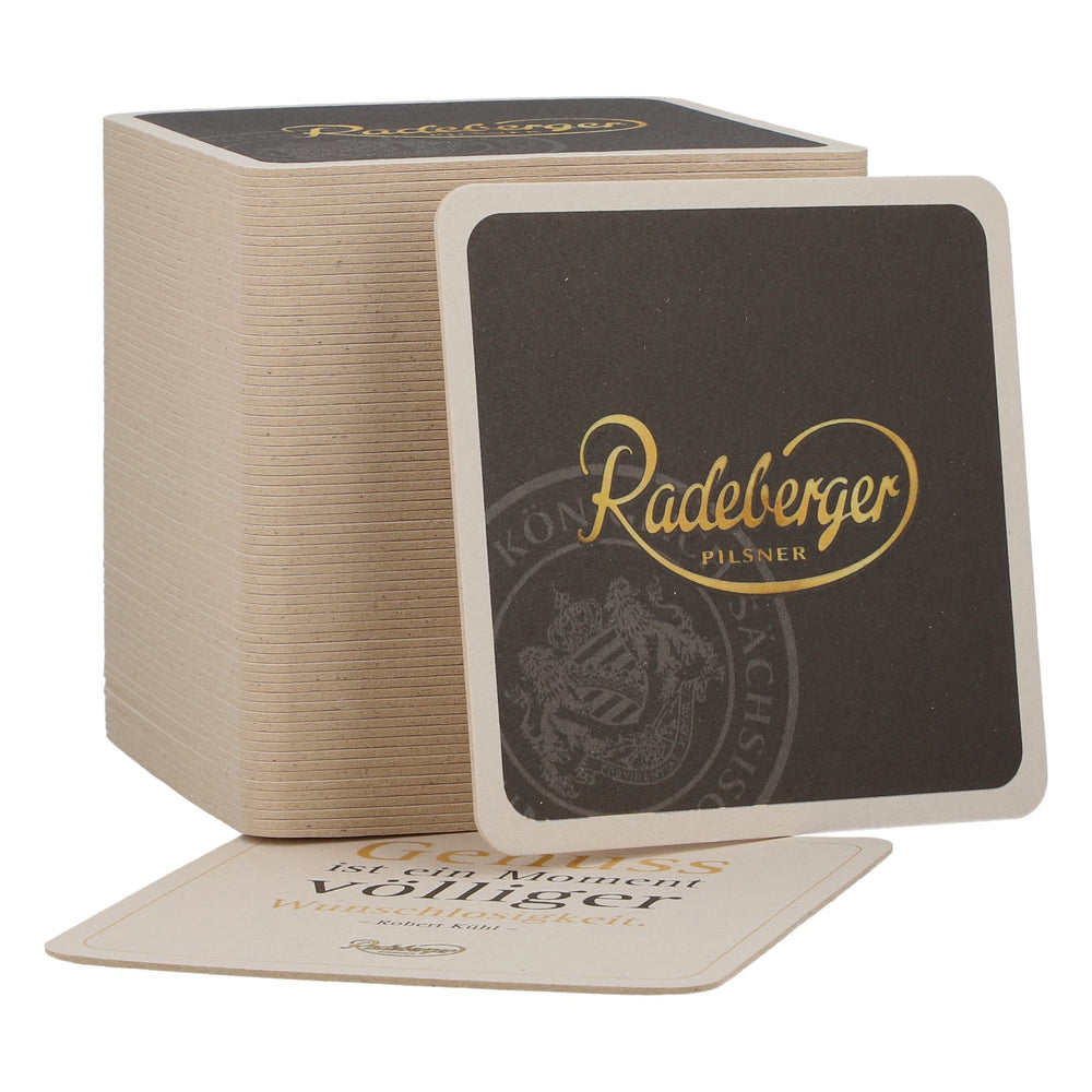 100 sous-verres Radeberger « Pilsner » avec différentes citations, bleu et blanc