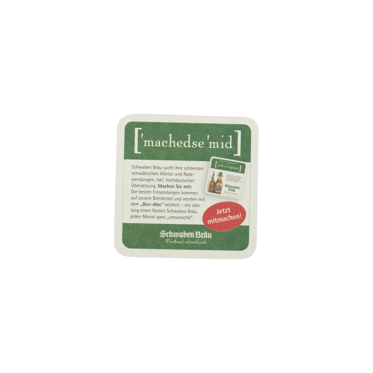 100 sous-verres à bière Schwabenbräu 10 x 10 cm, soucoupes souabes, sous-verres en feutre – Vue 2