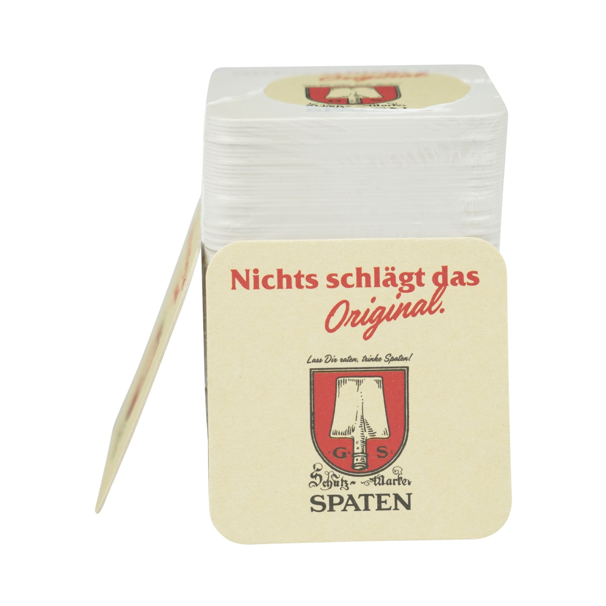 100x sous-verres en forme de bêche 9x9cm en verre pour boissons avec protection anti-gouttes – Vue 3
