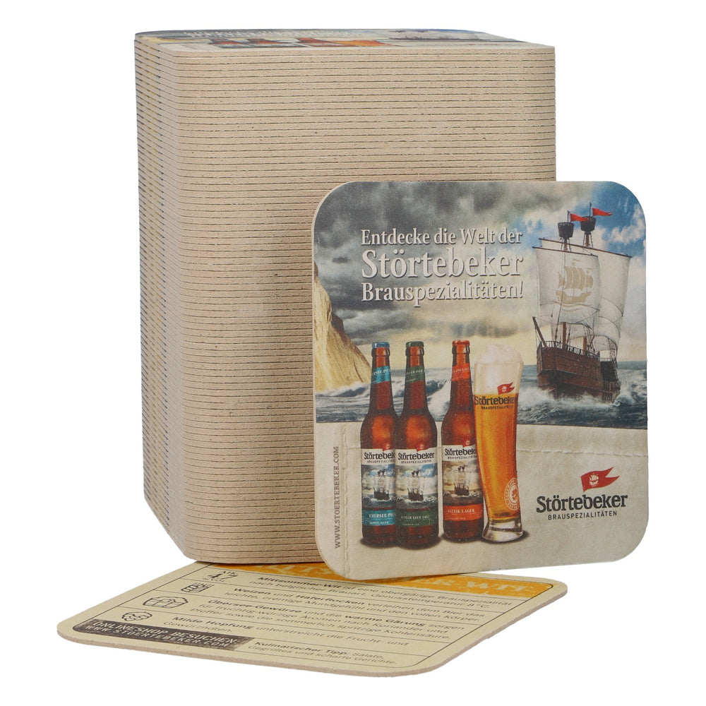 100 sous-verres « Störtebeker » – Mittsommer-Wit – Accessoires de bar