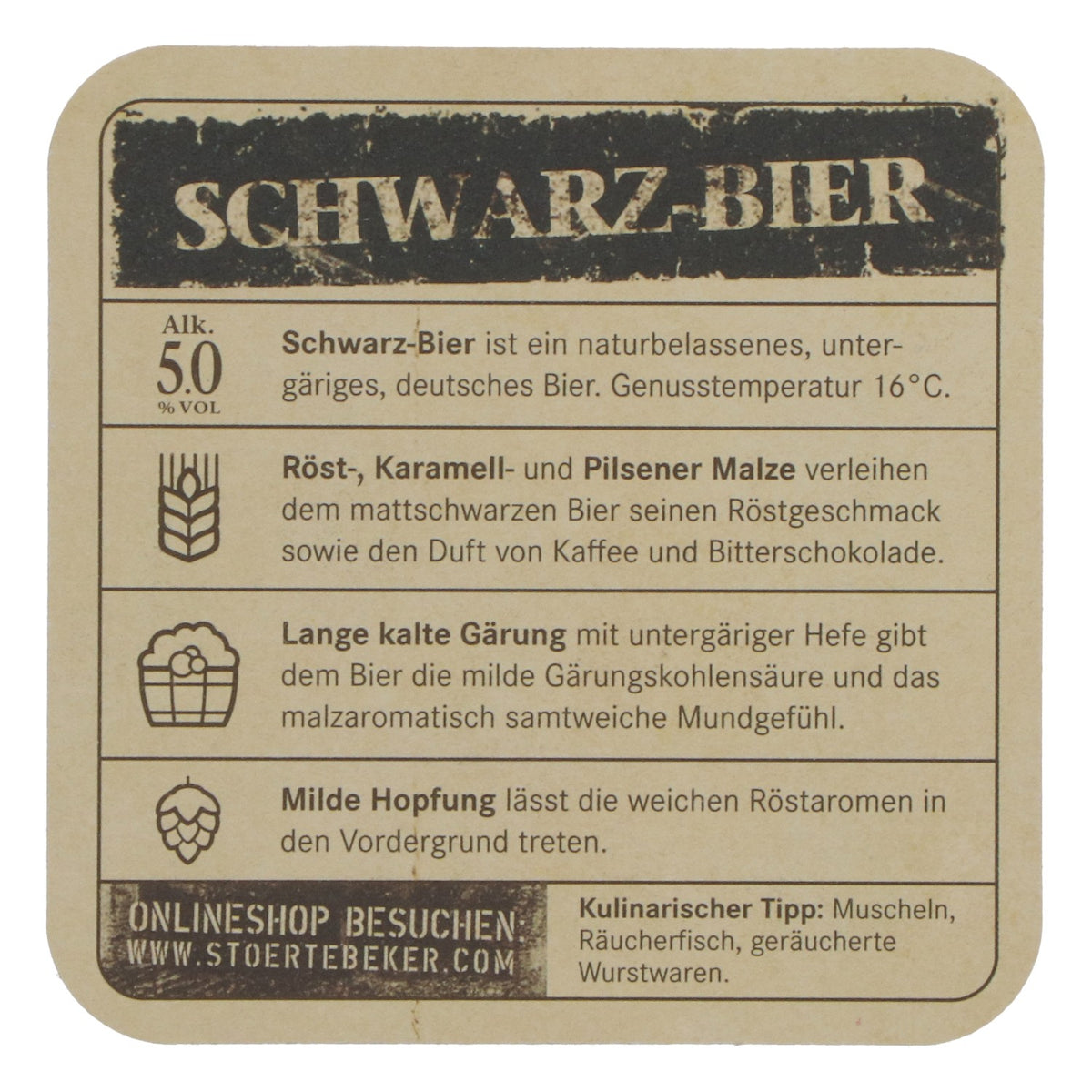 100 sous-verres « Störtebeker » noirs – Sous-verres pour bière – Accessoires de bar – Neufs – Vue 4