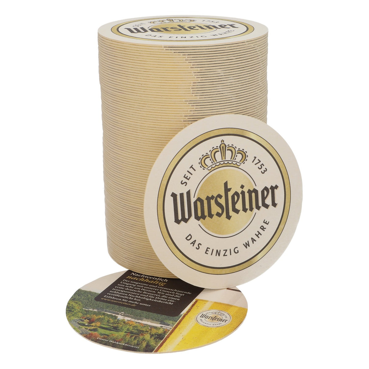 100 sous-verres Warsteiner Sous-verres en verre « Durabilité prouvée »