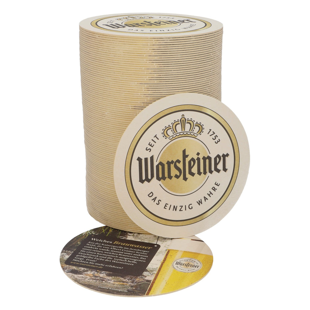 100 sous-verres Warsteiner « Eau douce de brassage »