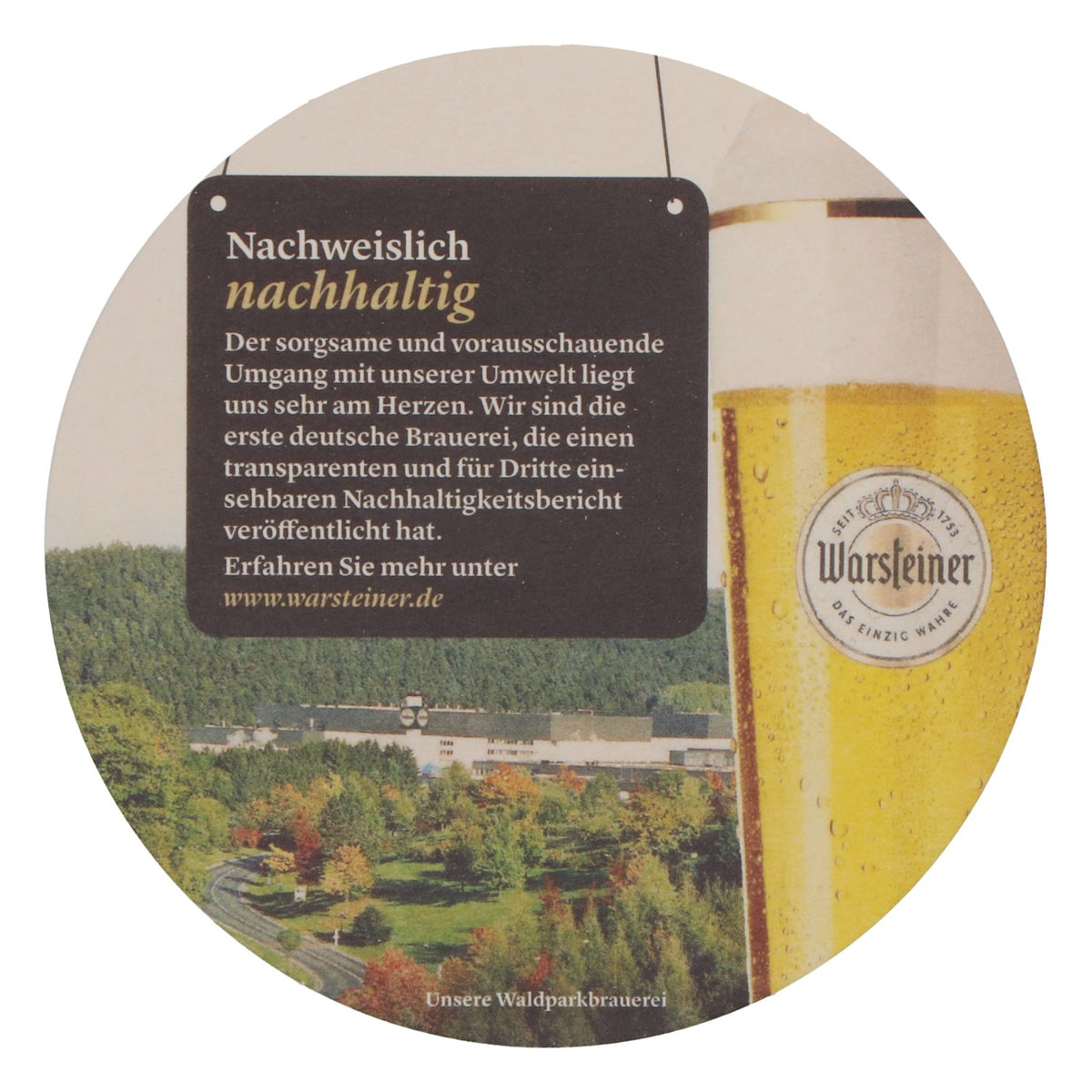 100 sous-verres Warsteiner Sous-verres en verre « Durabilité prouvée » – Vue 4