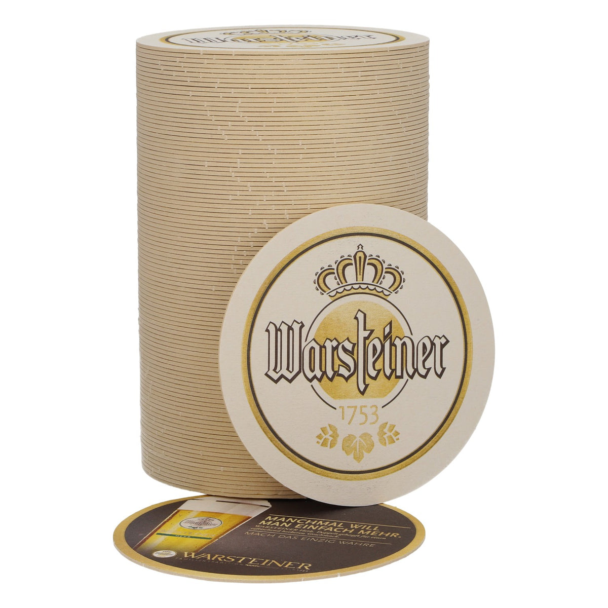100 sous-verres Warsteiner, Ø 10,5 cm, « Parfois, on en veut tout simplement plus »