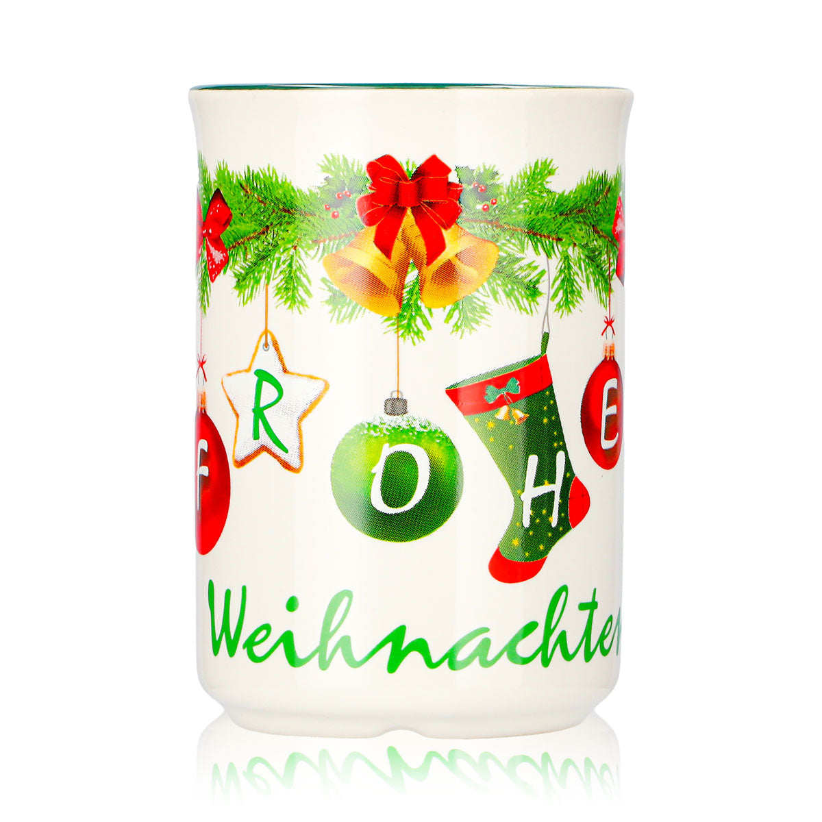 12 tasses à vin chaud Mohaba, modèle 9000, guirlande de Noël « Joyeux Noël Chamonix », 0,2 l, graduées – Vue 2
