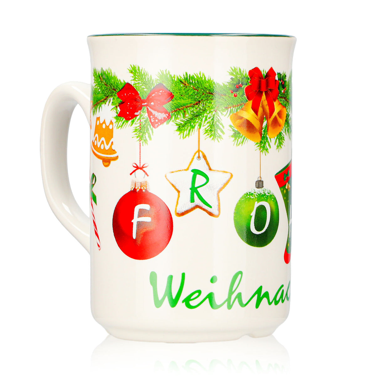 12 tasses à vin chaud Mohaba, modèle 9000, guirlande de Noël « Joyeux Noël Chamonix », 0,2 l, graduées – Vue 3